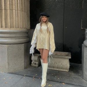 Storets Sadie Shirt Combo Knit Pullover - Sweater Dress